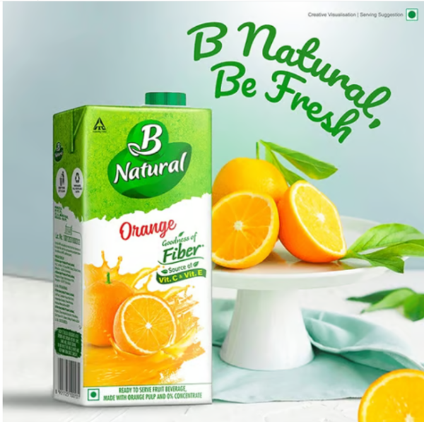 B Natural Orange Juice - Pack of 2