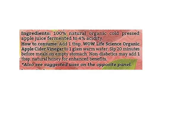WOW Life Science Apple Cider Vinegar