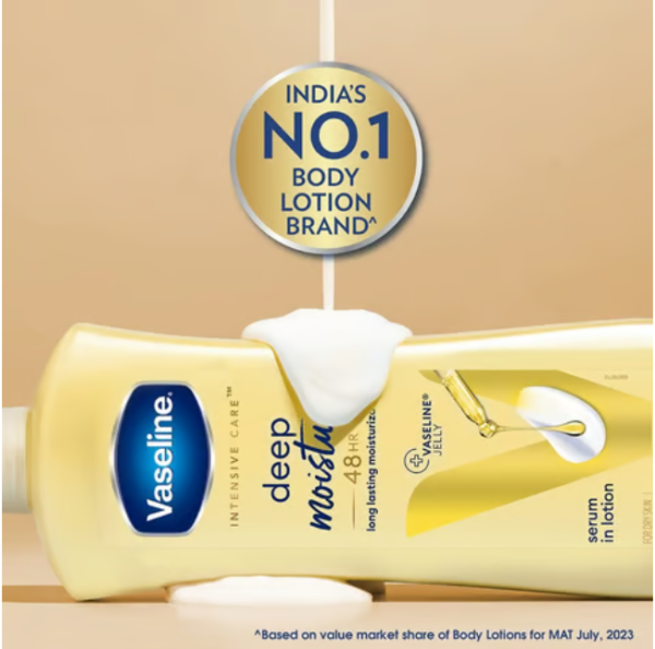 Vaseline Intensive Care Deep Body Lotion (Long Lasting Moisturization For Healthy, Glowing Skin)