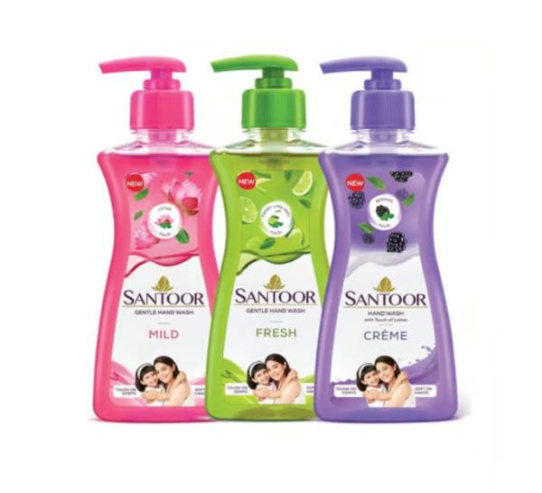 Santoor Mild Hand Wash Lotus & Tulsi - Buy 1 Get 1 Free