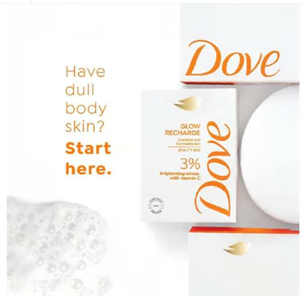 Dove Glow Recharge Beauty Soap (3% Brightening Serum + Vitamin C)